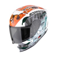 EXO-JNR Air The4Elements Motorradhelm (Weiß/Blau/Orange)