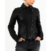 Bonny Lederjacke Damen (schwarz)