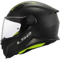 FF812 Kid Solid Motorradhelm Kinder (Schwarzmatt/Neongelb)