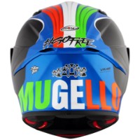 Track-1 Pecco Mugello 2022 Integralhelm (Blaumatt/Weiß/Grün)