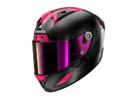 Aeron Carbon Skin Motorradhelm (Schwarz/Carbon/Pink)