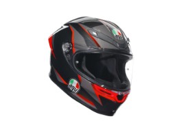 K6 S Slashcut Integralhelm (schwarz/grau/rot)