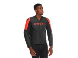 Racing 5 Motorradjacke perforiert (Schwarz/Fluorot)