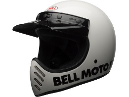 Moto-3 Classic Endurohelm (weiß)