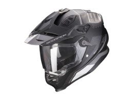 ADF-9000 Air Desert Adventure Helm (schwarzmatt/silber)