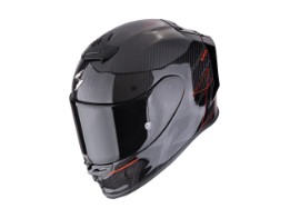 EXO-R1 EVO Carbon Air Cynergy Motorradhelm (Schwarz/Rot/Carbon)