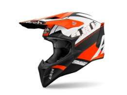 Wraaap Feel Motorradhelm (Schwarzmatt/Weiß/Orange)