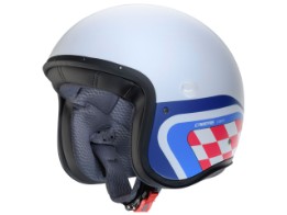 Freeride X Daytona Motorradhelm (Weißmatt/Blau/Rot)