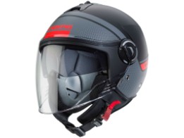 Riviera V4 Elite Jethelm (schwarzmatt/anthrazit/rot)
