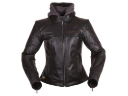 Edda Motorrad Lederjacke Damen (schwarz)