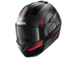 EVO ES KRYD Klapphelm unisex (schwarzmatt/grau/rot)