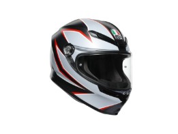 K6 Multi Flash Helm unisex (schwarzmatt/grau/rot)
