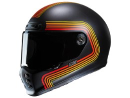 V10 Foni Integral Helm(Schwarzmatt/Rot/Gelb)