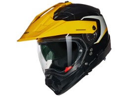 N70-2X N-Com Convinto 345 Motorradhelm (Schwarz/Grau/Gelb)