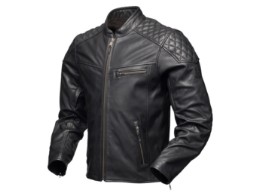 Phinix Motorrad Lederjacke (Schwarz)