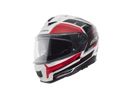 S3 ECE Apex Motorradhelm (Weiß/Rot/Schwarz)
