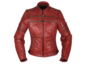Iona Motorrad Lederjacke Damen (rot)