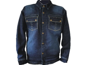 Driver Shirt Stretch Denim Hemd Herren (blau)