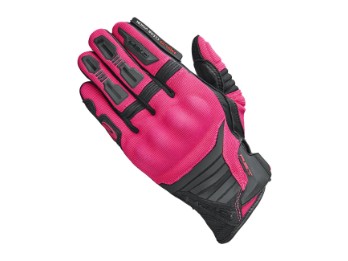 Hamada Motorradhandschuh Damen (schwarz/pink)