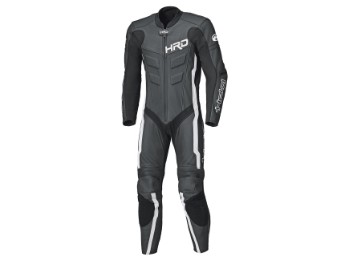 Expite 1tlg. Motorradlederkombi Herren Kurzgröße (schwarz/weiß)