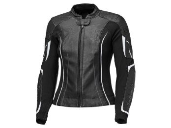 Debbie 3 Motorradjacke Damen Langgröße (Schwarz/Weiß)