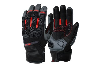 Atlaz Motorradhandschuhe (Schwarz/Grau/Rot)