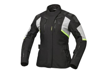 Striker III Motorradjacke Damen (Schwarz/Hellgrau/Gelb)