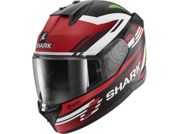 D-SKWAL 3 Firstlap Motorradhelm (Schwarzmatt/Rot/Grün)