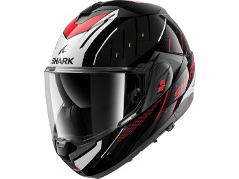OXO Rydger Motorradhelm (Schwarz/Silber/Rot)