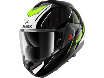 OXO Ryder Motorradhelm (Schwarz/Weiß/Gelb)