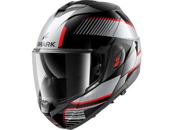 OXO Sikter Motorradhelm (Schwarz/Silber)
