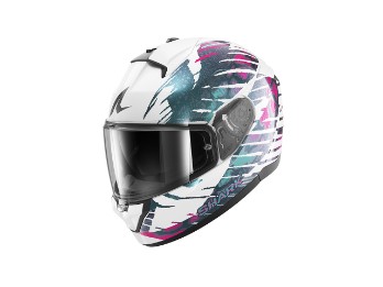 Ridill 2 Reptaia Motorradhelm (Weiß/Lila)