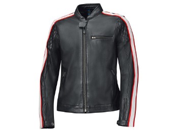 Brixham Lederjacke (Schwarz/Rot)