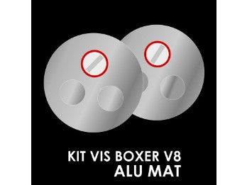 Visiermechanik für Boxer V8 incl Abdeckplatten (Silbermatt)