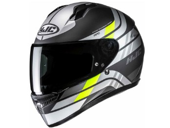 C10 Hiper Integralhelm (schwarz / grau / gelb)
