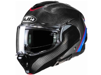 F100 Carbon Stan MC21 Klapphelm (schwarz / rot / blau)