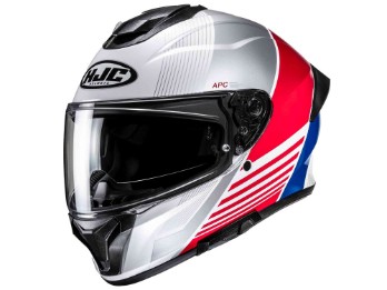 C71 Morix Integralhelm (weiß / grau / rot)