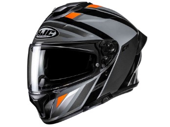 C71 Faber Integralhelm (grau / schwarz / orange)