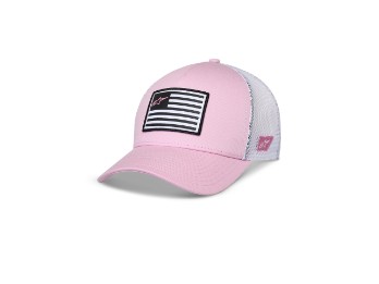 Flag Snapback Mütze (Rosa/Weiß)