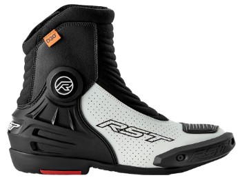 Tractech Evo D3O Short perforierte Motorradstiefel (schwarz / weiß)