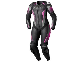 Tractech Evo D3O einteilige Lederkombi Damen (schwarz / pink)