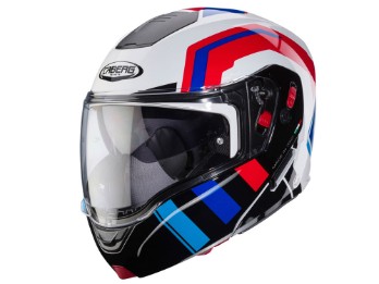Horus X Klapphelm (weiß / schwarz / blau / rot)