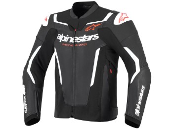 GP Force V2 Leder Motorradjacke (weiß / schwarz )