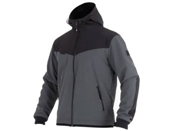 V3 XTM Softshell Ripstop Motorrad Hoodie (grau / schwarz)