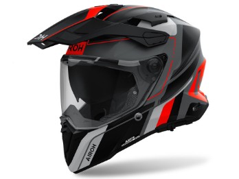 Commander 2 Skip Motorradhelm (schwarz / grau / orange)