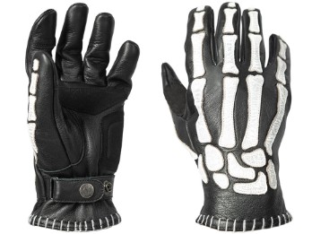 Skeletor Motorradhandschuhe (schwarz / weiß)