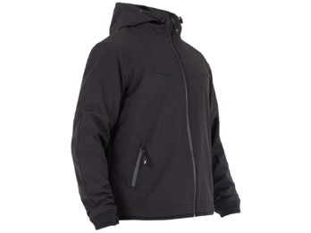 V3 XTM Softshell Ripstop Motorrad Hoodie (schwarz)