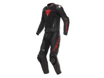 Demon Sprint zweiteilige Lederkombi Langgröße (Schwarz/Rot)