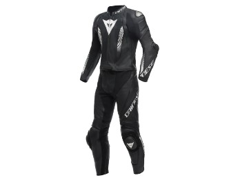 Laguna Seca 5 2tlg. Motorradlederkombi perforiert Herren (schwarz/weiß)