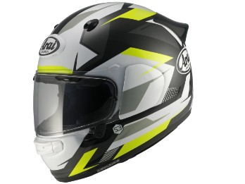 Quantic Supra Motorradhelm (Schwarz/Weiß/Gelb)